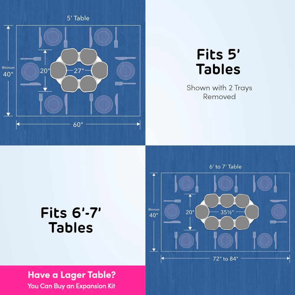 Lazy Susan Revolution Full Set - Light Gray