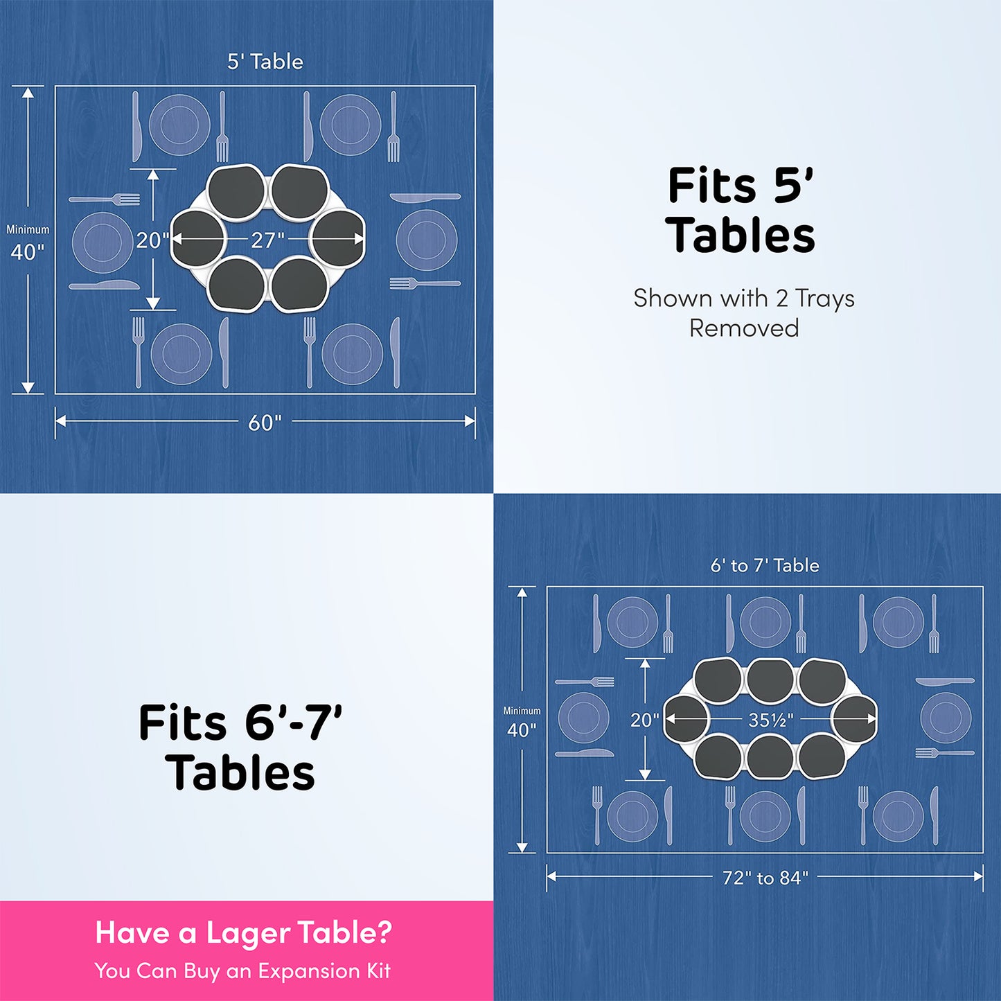 Lazy Susan Revolution Full Set - Dark Gray (Original)