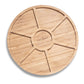 12" Bamboo Lazy Susan Revolution Turntable 7 Compartments - Sectioned Organizer for Kitchen, Dining Table, Condiments, Eco-Friendly Bamboo, Smooth Rotation