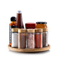 9.75" Bamboo Lazy Susan Revolution Turnable w/Rim – Rotating Bamboo Organizer Tray for Kitchen, Spices, Table, or Bathroom, Non-Slip, 360° Turnable